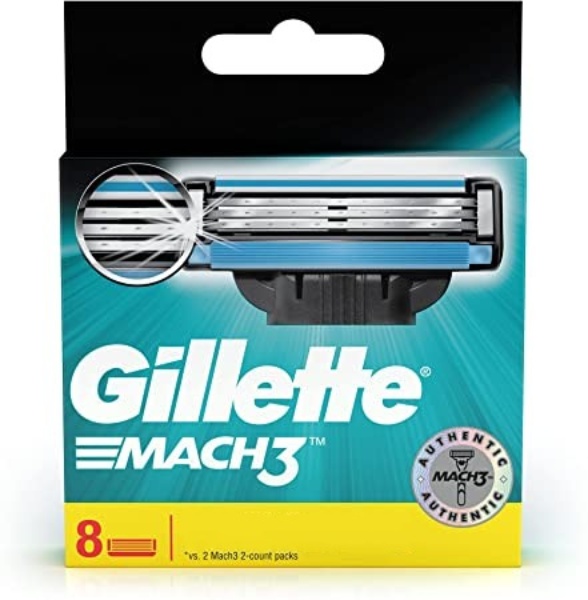 Gillette Mach 3 Razor Blades 8 Pc